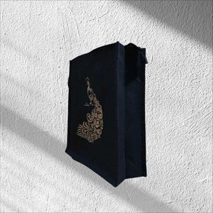 BEAUTIFUL CANVAS BLACK TOTE/LUNCH BAG FOR