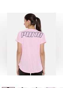 PUMAWomen Solid Round Neck Pink T-Shirt