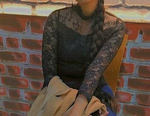 Black Korean Style Lace Top