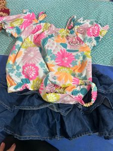 3 Combo Pack 2 Frocks And 1 Skirtop