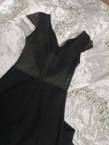 Elegant Black Slit Gown