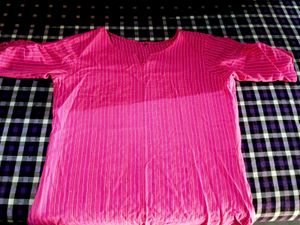Pink Striped Kurta