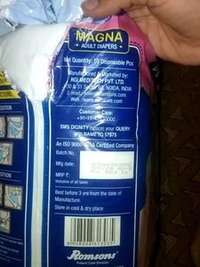 Adult Diaper Full Package Only One Piece Has Been