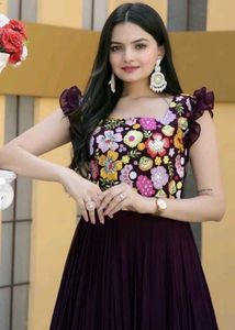 Khodal Creations Flared Gown