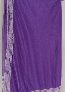 💜Jimmy Choo Copy Purple Shimmer Partywear Saree