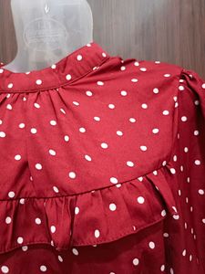 HARPA Red Doted Party wear Top