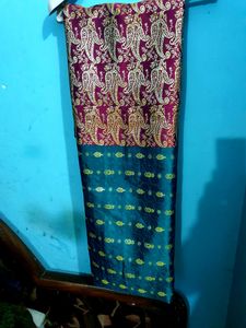 Beautiful Rama Green Jari Work Saree