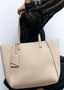 Zara Cream Tote Bag.