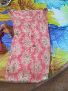 Elegant Pink Printed Kurta