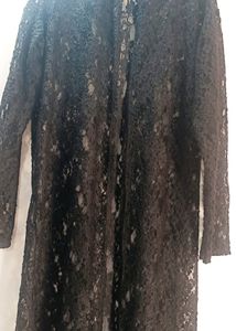 Shrug In Black Net Fabric