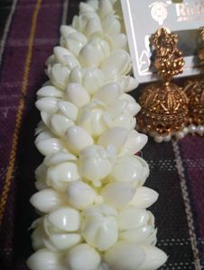 Rich Jewelleery Jhumka Earrings Jasmine Hair Flowe