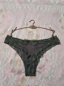 Lace Trim Thong - Size Small