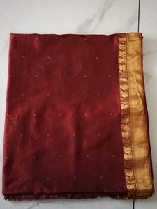Maroon & Gold Sari