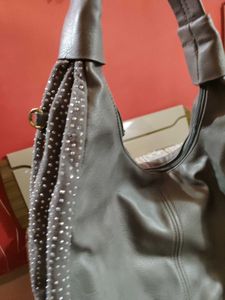 Stylish Grey Hobo Bag