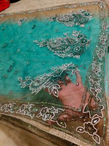 Net 2 Colour Saree With Paticot 🔥