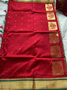 Semi Dark Pink Colour Paithani With Blouse