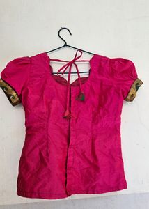 Ethnic Skirt and Blouse | Pattupavada