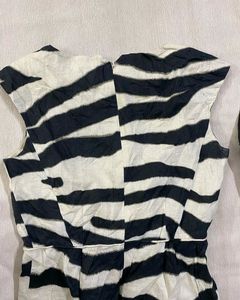 Black And White Striped Mini Dress