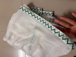 White Printed Cotton Suit Set