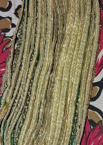 Embroidered Green Saree Border