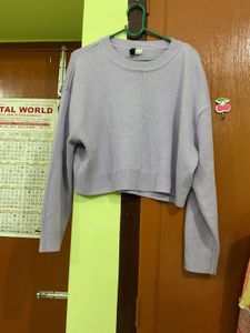 Lavender Cropped Sweater