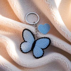 Crochet Heart Keychains
