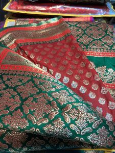 Silk Brocade Fabric Saree