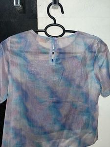Tie-dye Sheer Top With Inner🎀