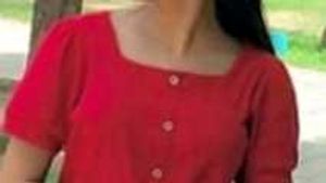 Red Square Neck Top
