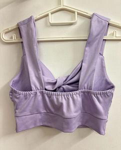 Lavender Sleeveless Crop Top