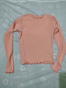 Black checked crop t shirt&amp; purple &amp; pink tee