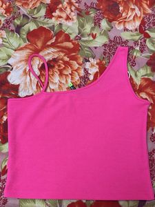 Pink One Shoulder Top