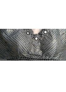 Gray Embellished Blouse