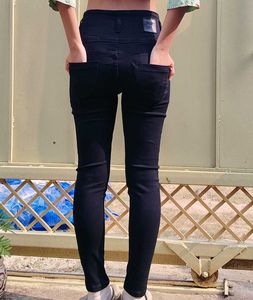 High-Waisted Black Skinny Jeans
