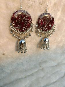Resin Rose Jhumkey