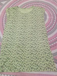 Lime Green Animal Print Dress