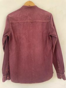 Highlander Maroon Band Collar Shirt