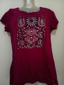 🎄Buy 1, Get 1 Free🎁L/XL Pink Floral Tshirt