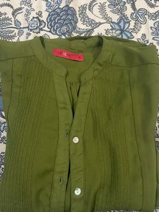 Olive Green Casual Shirt
