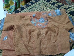 Floral Saree with stitched blous