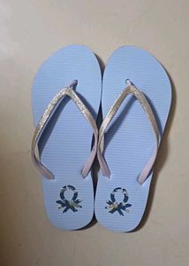 United colors of Benetton Blue Glitter Flip Flops