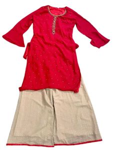 Elegant Red Kurta Set only one time used