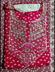 beautiful party wear Kadai kurti pant Dupatta set