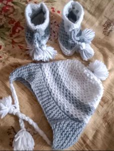 Baby Hat & Booties Set