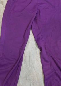 Purple Casual Pants