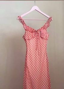 Red Gingham Ruffle Dress