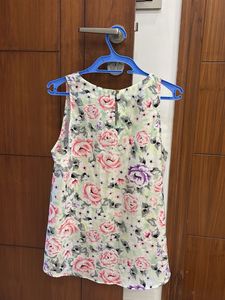 Floral High-Low Tank Top