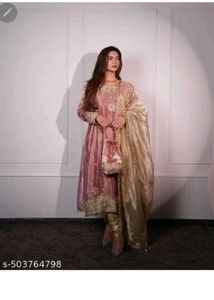 HEAVY BRIDAL PAKISTANI STITCHED SUIT &amp;  BROAD Lace