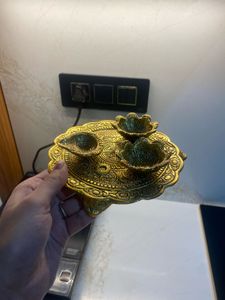 Golden Pooja Thali