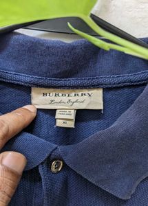 Burberry Navy Polo Shirt